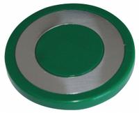 EATON Mushroom Head: 30 mm Panel Size, Non-Illuminated, Metallic, Green (MPN 10250TB61). Key specifications — Manufacturer Part Number: 10250TB61; Compatible Operator Illumination: Non-Illuminated; Compatible with Series: 10250T; Head Attachment Type: Screw-On; Head Material: Zinc; Brand: EATON.