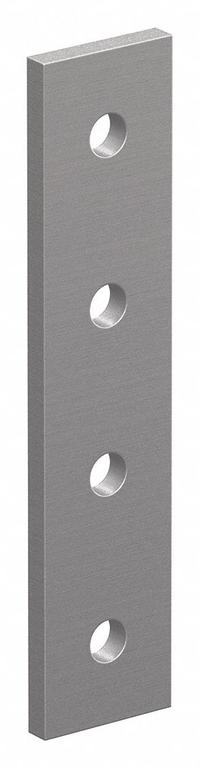 Straight Flat Plate: Straight Flat Plate, 25 Series, 4 mm x 22 mm x 100 mm, For 6 1/2 mm Slot Wd (MPN 25-4117). Key specifications — Material: Aluminum; Brand: 80/20; Finish: Anodized.