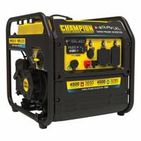 CHAMPION POWER EQUIPMENT Portable Generator: Inverter, Gasoline/Propane, 3,650 W Running, 120V AC (MPN 201321). Key specifications — CARB Compliant: No; Includes GFCI Outlets: No; Parallel Configuration Capable: Yes; Rated Voltage: 120V AC; Carbon Monoxide (CO) Shutdown: Yes; Generator Brand: Champion.