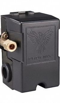 PHOENIX Air Compressor Switch: Std, 20 psi – 100 psi, 1/4" FNPT, 70 psi / 100 psi ON/OFF (MPN 69MB6LY). Key specifications — attr1027655: Diaphragm; attr434202: PHOENIX; attr1027685: 1/4" FNPT; attr1027686: Standard; attr1027690: Auto/Off.