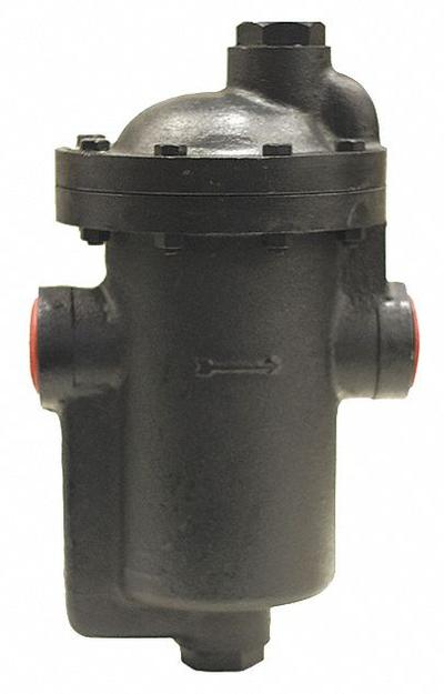 MEPCO Steam Trap: Cast Iron, 1 1/2 in FNPT, 10,910 lb/hr, 125 psi Max., 450°F Max. - Standard Inverted-Bucket Steam Traps