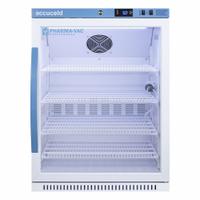 ACCUCOLD Vaccine Refrigerator: 6 cu ft, Upright, 2°C to 8°C, 25 in Overall Dp, 23 3/8 in Overall Wd (MPN ARG61PVBIADA). Key specifications — Door Opening Style: Right; Color: White; Alarm Type: Temperature; Manufacturer Part Number: ARG61PVBIADA; Brand: ACCUCOLD; Product Type: Vaccine Refrigerator; Door Type: Swing; Refrigerant Type: R-600a.