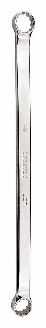 PROTO Double Box Wrench: Alloy Steel, Chrome, 3/4 in_11/16 in Head Size, 14 1/4 in Overall Lg (MPN J112224L). Key specifications — attr309427: Chrome; attr309429: No; attr309426: Alloy Steel; attr324926: PROTO.