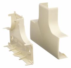 LEGRAND Tee: PN10, 1 3/4 in Wd, 3/4 in Ht, Plastic, Ivory (MPN PN10F15V). Key specifications — Item [MERCH]: Tee; Color: Ivory; Mounting Style: Snap On; For Use With: PN10 Raceways; Series [MERCH]: PN10; Basic Material: Plastic.