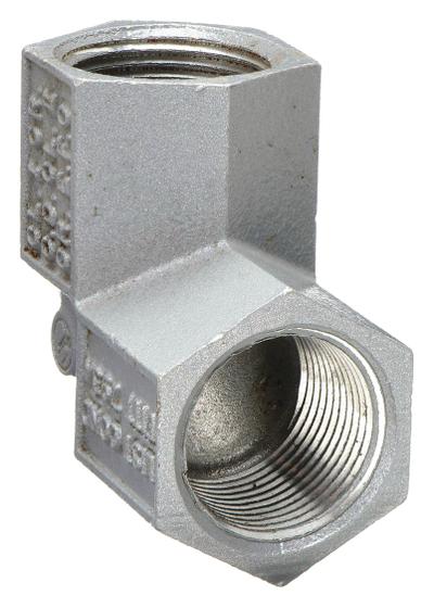 HUBBELL KILLARK Elbow, 90 Degrees: Aluminum, Powder Coated, FF, 1/2 in Trade Size, Female to Female - 90° Elbows