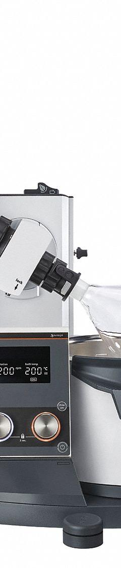 HEIDOLPH Rotary Evaporator: Manual, 5 L, 10 RPM to 280 RPM, 1,300 W Heating Capacity (MPN 036040051). Key specifications — Brand: HEIDOLPH; Height Adjustment Method: Manual; Included Glassware Series and Type: G3 Vertical Condenser; Vacuum Controller: No; Vapor Temperature Sensor: No; Features: Two Separate Knobs with Dynamic Control for Setting the Rotation Speed and Heating Bath Temperature: Fast Turning for Large Jumps, Slow Turning for Precise Setting of the Set Values.