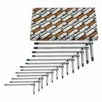 BETA Torx Key Set: Long, 13 Pieces, T10/T15/T20/T25/T27/T30/T40/T45/T50/T6/T7/T8/T9 Tip Size, Box (MPN 951 TX/S13). Key specifications — attr1205450: BETA; attr1205441: Chrome.
