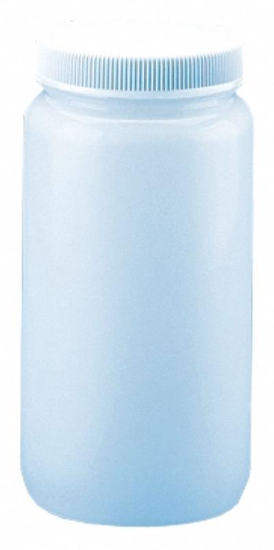APPROVED VENDOR Reagent Bottle: LDPE, 1 L, 32 fl oz, Closure Included, White, 63-415 mm - LDPE Wide Mouth Round Lab Bottles