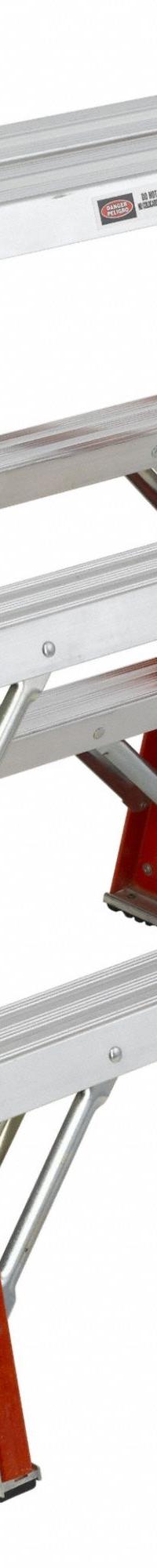 WERNER Step Stool: 3 Steps, 3 ft Overall Ht, 300 lb Load Cap, Fiberglass, 11 in Standing Ht (MPN TW6203). Key specifications — Brand: WERNER; Color: Orange.