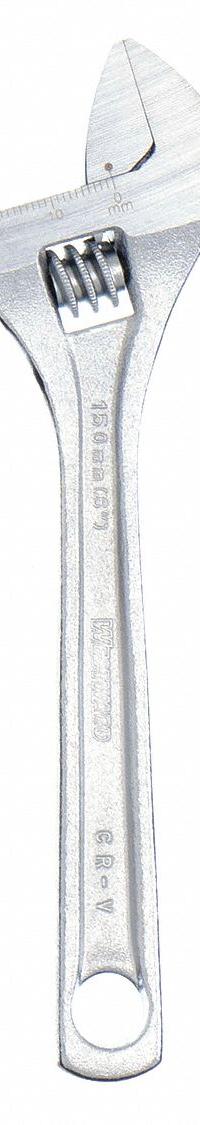 WESTWARD Adjustable Wrench: Alloy Steel, Chrome, 4 in Overall Lg, 11/16 in Jaw Capacity (MPN 31D020). Key specifications — attr309359: Chrome; attr324924: WESTWARD; attr309358: Alloy Steel.