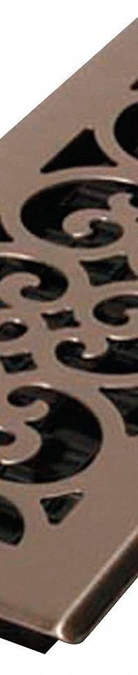 Floor Register: Floor, 9 1/2 in H, 5 1/2 in W, Decorative, Brushed, Nickel, Steel Grille, One-Way (MPN SPH408-NKL). Key specifications — Adjustable Blades: No; Brand: DECOR GRATES; Airflow Directions: One-Way; Grille Color: Nickel.