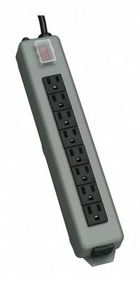 TRIPP LITE Outlet Strip: 9 Outlets, 15 ft Cord Lg, 15 A Current, Not UL Rated for Healthcare, Gray (MPN UL17CB-15). Key specifications — Brand: TRIPP LITE; Mounting Style: Keyhole.