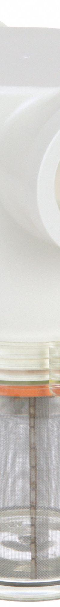 RON-VIK Inline Strainer: Nylon, 1 1/4 in, NPT, Mesh, 0.0117 in Screen Size, 100 psi Max. Op Pressure (MPN 7221990). Key specifications — Screen Material: 304 Stainless Steel; Bowl Color: Clear; Material: Nylon; Brand: RON-VIK; Seal Material: EPDM; Color: White.