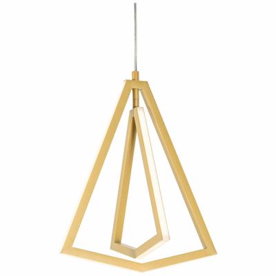 AFX INC. Pendant: 12 5/8 in Dia, 14 7/8 in Ht, Gold, 1,000 lm, 3000K, 20 W, 120V AC - Gianna Pendant Lights
