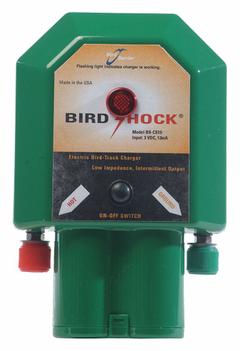 BIRD BARRIER Bird Shock Battery Charger: 6 or 12 V DC Charger Input Volt, 7,300V Charger Output Volt (MPN BS-CS15). Key specifications — Brand: BIRD BARRIER; Charger Input Voltage: 6 or 12 V DC; Charger Output Voltage: 7,300V; Product Type: Track Charger.