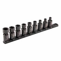 TEKTON Flex Impact Socket Set: 3/8 in Drive Size, 9 Pieces, 5/16 in to 3/4 in Socket Size Range (MPN SID97100). Key specifications — attr1204187: TEKTON; attr1224350: 5/16 in to 3/4 in; attr1204189: (0) 6-Point; attr1204193: (0) 6-Point; attr1226868: 3/8 in.