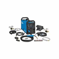 MILLER ELECTRIC Welder: Multimatic 215 PRO, DC, MIG/Stick/TIG Pack (MPN 951000213). Key specifications — Maximum Amperage (Stick): 100 A (120 V); Maximum Amperage (TIG): 210 A (240 V); Input Voltage (Nominal) (Merch - Table Column, Filters): 230V.