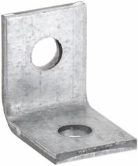Supporting Angle Brackets: Steel, 1 in Overall Lg, 160 lb Load Capacity (MPN AB). Key specifications — Load Capacity: 160 lb; Overall Length: 1 in; Overall Width: 3/4 in; Overall Height: 1 in; Material: Steel; Finish: Galvanized; Color: Gray; Mounting Hole Diameter: 0.25 in.