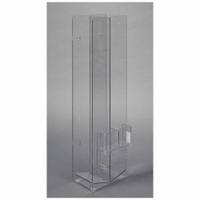Cryo Box Holder: 8 1/4 in Overall Wd, 30 in Overall Ht, 5 3/8 in Overall Lg, PETG, Clear, (28) Boxes (MPN CRYO28-W). Key specifications — Material: PETG; Mounting Location: Wall; Color: Clear; Product Type: Cryo Box Holder; Total Holding Capacity: (28) Boxes; Brand: POLTEX.