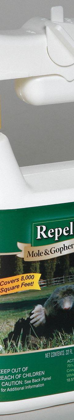 REPELLEX Mole/Gopher Repellent: Targets Moles/Rodents/Voles, Liquid Form (MPN 10505). Key specifications — Brand: REPELLEX; Targeted Animals: Moles; Form: Liquid.