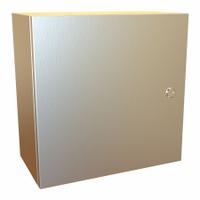 HAMMOND Electrical Enclosure: 304 Stainless Steel, 16 in x 16 in x 8 in, NEMA 12/13/3R/4/4X, Hinged (MPN EN4SD16168SS). Key specifications — Brand: HAMMOND; Closure Method: 1/4-Turn Latch; Enclosure Material: 304 Stainless Steel; Knockouts: Not Included.