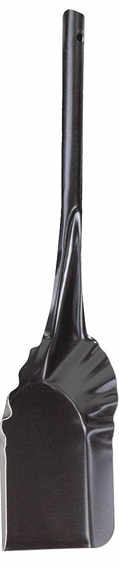 BEHRENS Square Point Coal Shovel: Square Point, 4 Ribs, Steel, 1 3/4 in Blade Wd, 6 1/2 in Blade Lg (MPN 17PCS). Key specifications — attr979006: Steel; attr979016: Coal Shovel; attr979009: BEHRENS; attr979010: Black.