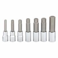 SK PROFESSIONAL TOOLS Socket Bit Set: 1 - 25 Pieces, 1/2 in Drive Size, 7 Pieces, Replaceable Insert (MPN 41227). Key specifications — attr1216280: Replaceable Insert; attr1216283: SK PROFESSIONAL TOOLS; attr1225718: 5/16 in to 3/4 in; attr1227491: 1/2 in.