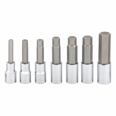SK PROFESSIONAL TOOLS Socket Bit Set: 1 - 25 Pieces, 1/2 in Drive Size, 7 Pieces - Hex Bit Socket Sets