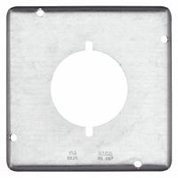 RACO Electrical Box Cover: 2 Gangs, Open, For Square Box Shape, Galvanized Steel, 9/16 in Overall Dp (MPN 878). Key specifications — Brand: RACO; For Box Shape: Square; Material: Galvanized Steel; Cover Design: Open.