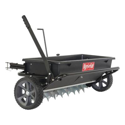 AGRI-FAB Tow-Behind Spreader: 100 lb Capacity, 3 ft Spread Wd, Polyethylene Hopper - Tow-Behind Spreaders