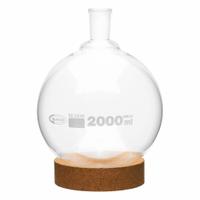 APPROVED VENDOR Boiling Flask: 2 L, Colorless, Round, 24/40 Compatible with Stopper Size (MPN FRB057-2000). Key specifications — Shape: Round; Body Color: Colorless; Brand: APPROVED VENDOR; Compatible with Stopper Size: 24/40; USP Specification: Type I.