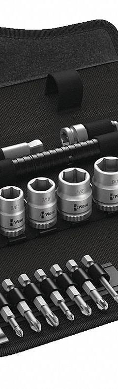 WERA Socket Wrench Set: 3/8 in Drive, 29 Piece, 6-Point, SAE, 1/4 in to 3/4 in (MPN 05004049001). Key specifications — attr1224269: 3/8 in; attr1204638: Drive Tools Included; attr1227399: Zyklop; attr1204650: 1/4 in to 3/4 in; attr1204658: 16 Bits; attr1204673: Socket Bits Not Included; attr1204681: Wrenches Not Included; attr1204688: WERA.
