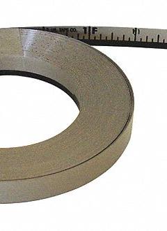US TAPE Oil Gauging Refill Tape Measure: 100 ft / 30 m, Swivel Snap Tip, Dark Liquids/Light Liquids (MPN 58956). Key specifications — attr940497: Dark Liquids; attr940499: Steel; attr944091: Swivel Snap; attr940496: Corrosion-Resistant; attr940498: US TAPE; attr940492: Gray; attr940490: Metric/SAE; attr940487: Innage.