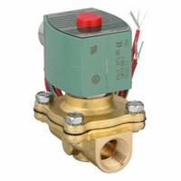 REDHAT Solenoid Valve: 2-Way, Normally Closed, 1/2 in Pipe Size, 24V DC, Watertight, High Flow (MPN 8210G002). Key specifications — Pipe Size: 1/2 in; Voltage: 24V DC; Brand: REDHAT; Coil Enclosure: Watertight.