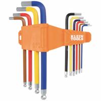 KLEIN TOOLS: 6 - 10 Pieces, L, SAE, Single Ball End, Long, 10 Pieces, Caddy, Powder Coated, 2 Tips (MPN CBLS10). Key specifications — attr1205554: KLEIN TOOLS; attr1205568: Powder Coated; attr1293176: 6 - 10 Pieces.