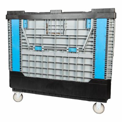 PROPAC, INC. Collapsible Bulk Container: 31.72 cu ft, 39 1/2 in x 47 in x 45 in - Mobile Collapsible Plastic Bulk Containers