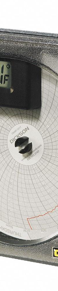DICKSON Circular Chart Recorder: Circular Chart Recorders, Temp°C/Temp°F, -18°C to 37°C (MPN SL4100). Key specifications — attr1000928: SL4100; attr1000936: DICKSON; attr1000955: Temperature °F; attr1000958: Circular Chart Recorders; attr1029517: +/-1.0°; attr1000929: +/-1.8°; attr1000937: Not Certified; attr1029513: Not Included.