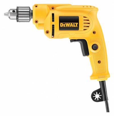 DEWALT Drill: 3/8 in Chuck Size, Keyed, 2,800 RPM No Load Speed, 7 A Current - Corded Pistol-Grip Drills