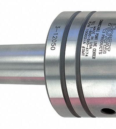 ROYAL PRODUCTS Live Center: Changeable, MT3, 1 in Point Dia, 2.38 in Head Dia - Changeable-Point Live Centers
