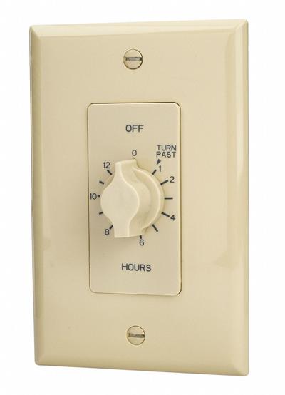 TORK Spring-Wound Timer: 12 hr Max, 30 min Min, SPDT, 125V AC, No Wall Plate Included - Spring-Wound Mechanical Timers without Wall Plates