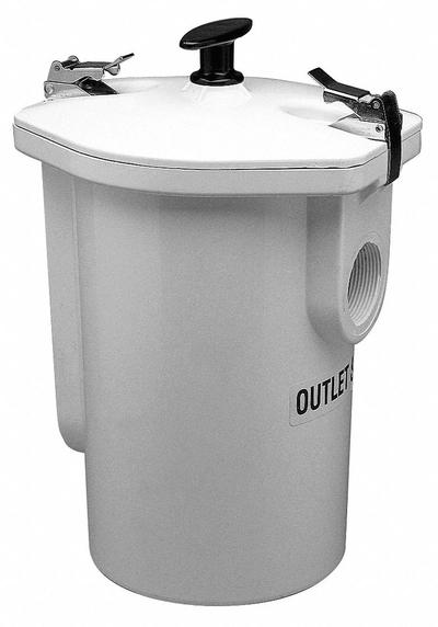 ZURN Solids Interceptor: 6 lb Capacity, 15 gpm Flow Rate, 24 1/2 in Overall Wd - Solids Interceptors