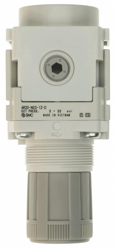 SMC Regulator: Die-Cast Zinc, 1/4 in NPT, 2.900755 psi to 29.0075 psi, 1 MPa Max Op Pressure - SMC FRL Air Regulators