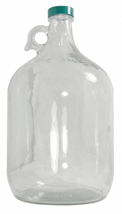 QORPAK Jug: Colorless, Uncoated Bottle, Glass, 1.92 L, 124 mm, Includes Closure - Glass Jugs