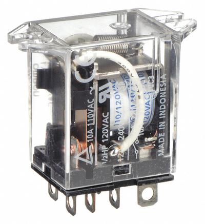 OMRON Flange Mount Relay: Surface (Top Flange) Mounted, 10 A Current Rating, 120V AC - Surface-Mounted Relays