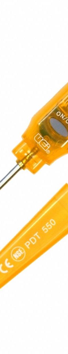 UEI TEST INSTRUMENTS Digital Thermometer: -58°F to 572°F /-50°C to 300°C, 0.1°F /0.1°C (MPN PDT550). Key specifications — Brand: UEI TEST INSTRUMENTS; Accuracy: ±1.8 °F/1 °C @ -22 to 302 °F/-30 to 150 °C, ±4 °F/2 °C Otherwise.