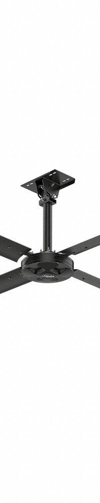 HUNTER INDUSTRIAL Ceiling Fan: 55,106 cfm Airflow, 10 ft Blade Dia, Variable Speeds, 120V AC, Silver (MPN X10-11P-IP-03). Key specifications — Voltage: 120V AC; Light Kit: No; Series: XP; Number of Speeds: Variable; Phase: Single; Current: 8.3 A; Brand: HUNTER INDUSTRIAL.