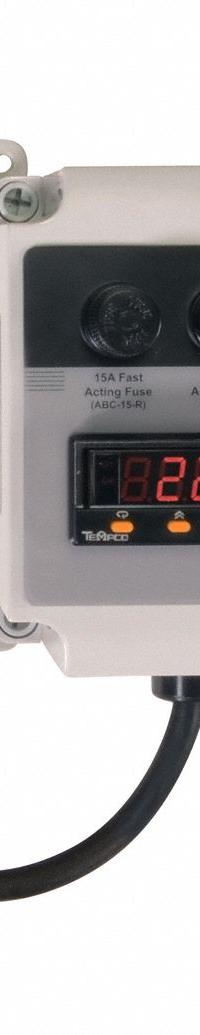 TEMPCO Temperature Controller: PCT-3000, J, PID, 120V AC, 0°F to 1,200°F, Digital, Audible, 0.083 (MPN PCT30001). Key specifications — Brand: TEMPCO; Alarms: Audible; Control Mode: PID; Current: 0.083; Display Type: Digital; Input Voltage: 120V AC; Output: 15 A Relay; Product Type: Temperature Controller.