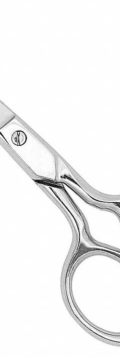 CLAUSS Scissors: Ambidextrous, 4 in Overall Lg, Straight, Steel, Pointed, Silver, Straight Handle (MPN 12310). Key specifications — attr308500: Steel; attr308502: Silver; attr308505: Ambidextrous; attr308522: Sewing; attr324896: CLAUSS.