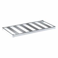 NEW AGE INDUSTRIAL Shelf: 48 in x 24 in, Ventilated Shelf, 900 lb Shelf Capacity, 13 ga, Unfinished (MPN C2448TB). Key specifications — Color: Silver; Brand: NEW AGE INDUSTRIAL.