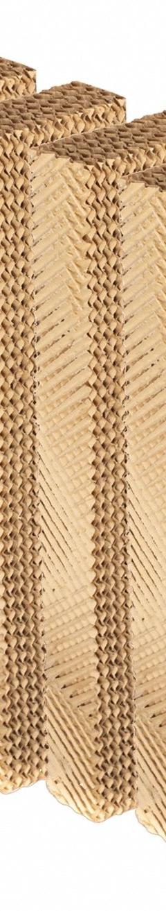 HESSAIRE Evaporative Cooler Media: Cellulose, 60 in x 12 in x 6 in, 60 in Ht, 12 in Wd, 6 Pads, 6 PK (MPN P60X12X6-6). Key specifications — Brand: HESSAIRE.